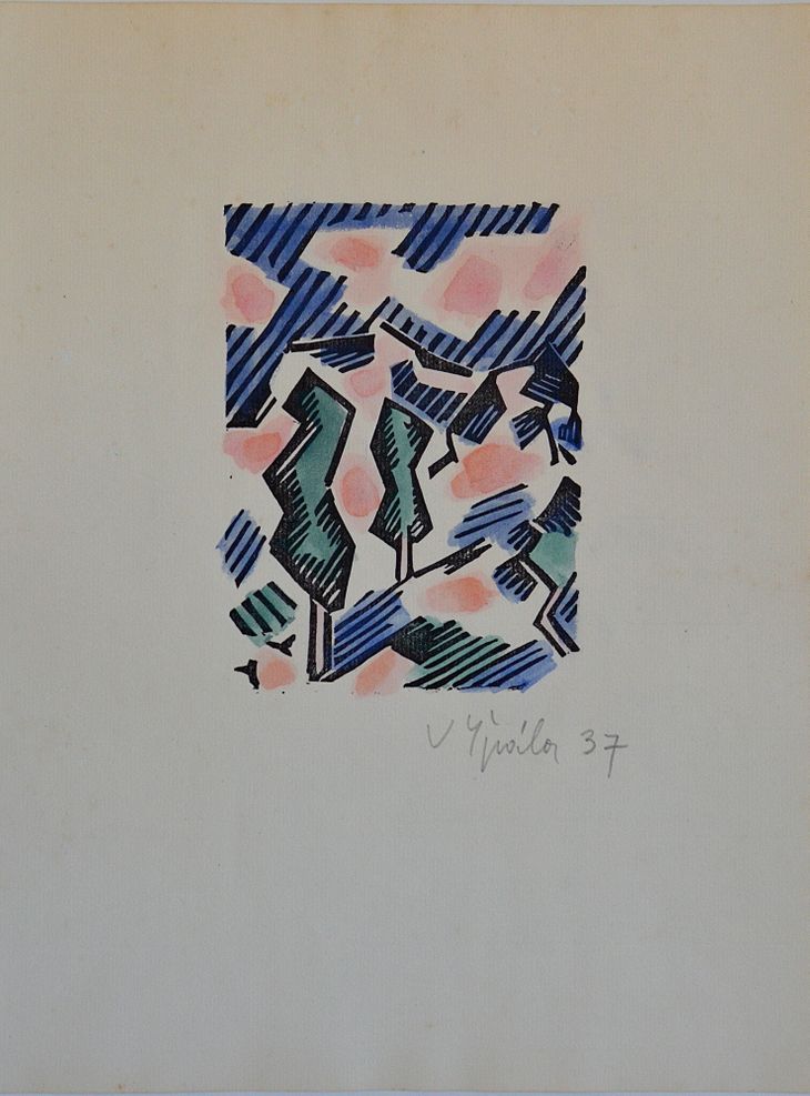 Stromy v krajině — detail